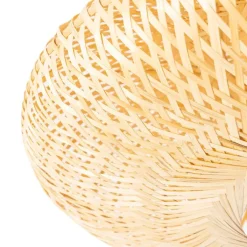 Kinder QAZQA Kinderzimmerlampen|Deckenleuchten*Smarte Deckenleuchte Bambus 50 cm inkl. Wifi G95 - Ostrava