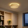 QAZQA Led-Deckenleuchten|Deckenleuchten*Smarte Deckenleuchte Beige 35cm inkl. LED und Fernbedienung - Flat Drum