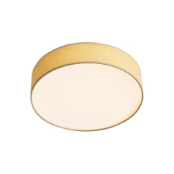 QAZQA Led-Deckenleuchten|Deckenleuchten*Smarte Deckenleuchte Beige 35cm inkl. LED und Fernbedienung - Flat Drum