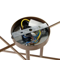 QAZQA Deckenleuchten|Wohnzimmerlampen*Smarte Deckenleuchte Dunkelbronze 6-flammig inkl. 6 Wifi G95 - Sydney