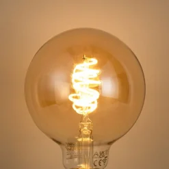 QAZQA Deckenleuchten|Wohnzimmerlampen*Smarte Deckenleuchte Dunkelbronze 6-flammig inkl. 6 Wifi G95 - Sydney