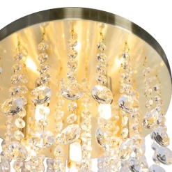 QAZQA Smarte Deckenleuchten|Deckenleuchten*Smarte Deckenleuchte Gold mit Glas inkl. 6 WiFi G9 - Medusa