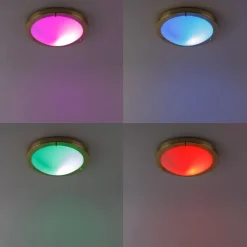 QAZQA Gartenbeleuchtung|Badezimmerlampen*Smarte Deckenleuchte Gold 31 cm IP44 inkl. Wifi A60 - Yuma