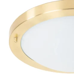 QAZQA Gartenbeleuchtung|Badezimmerlampen*Smarte Deckenleuchte Gold 31 cm IP44 inkl. Wifi A60 - Yuma