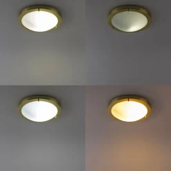 QAZQA Gartenbeleuchtung|Badezimmerlampen*Smarte Deckenleuchte Gold 31 cm IP44 inkl. Wifi A60 - Yuma