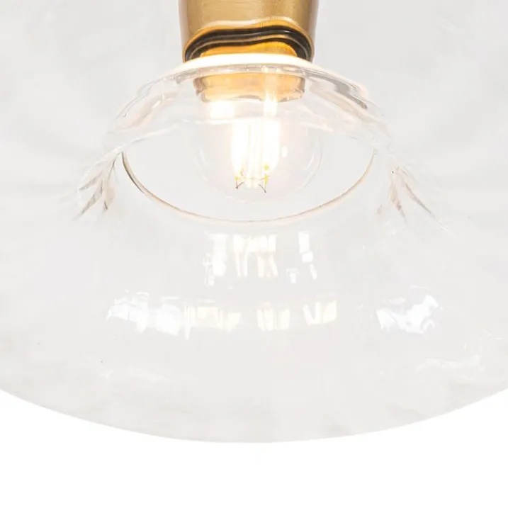 QAZQA Deckenleuchten|Wohnzimmerlampen*Smarte Deckenleuchte Gold mit Glas inkl. Wifi P45 - Ayesha