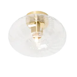 QAZQA Deckenleuchten|Wohnzimmerlampen*Smarte Deckenleuchte Gold mit Glas inkl. Wifi P45 - Ayesha