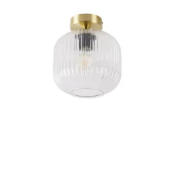 QAZQA Smarte Deckenleuchten|Deckenleuchten*Smarte Deckenleuchte Messing inkl. Wifi A60 - Karel