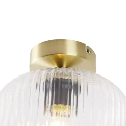 QAZQA Smarte Deckenleuchten|Deckenleuchten*Smarte Deckenleuchte Messing inkl. Wifi A60 - Karel