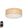 QAZQA Deckenleuchten|Wohnzimmerlampen*Smarte Deckenleuchte Rattan 30 cm inkl. Wifi A60 - Tromma