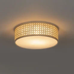 QAZQA Deckenleuchten|Wohnzimmerlampen*Smarte Deckenleuchte Rattan 30 cm inkl. Wifi A60 - Tromma