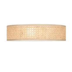 QAZQA Deckenleuchten|Wohnzimmerlampen*Smarte Deckenleuchte Rattan 40 cm 3-flammig inkl. 3 Wifi P45 - Tromma