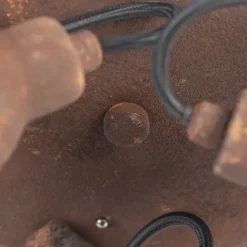 QAZQA Schlafzimmerlampen|Küchenlampen*Smarte Deckenleuchte Rostbraun inkl. 3 WiFi GU10 - Sorra