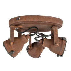 QAZQA Schlafzimmerlampen|Küchenlampen*Smarte Deckenleuchte Rostbraun inkl. 3 WiFi GU10 - Sorra