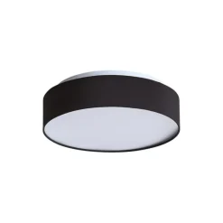 QAZQA Led-Deckenleuchten|Deckenleuchten*Smarte Deckenleuchte schwarz 35cm inkl. LED und Fernbedienung - Flat Drum