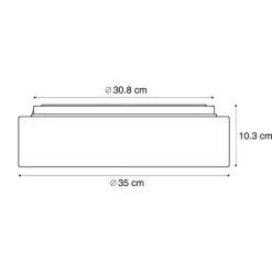 QAZQA Led-Deckenleuchten|Deckenleuchten*Smarte Deckenleuchte schwarz 35cm inkl. LED und Fernbedienung - Flat Drum