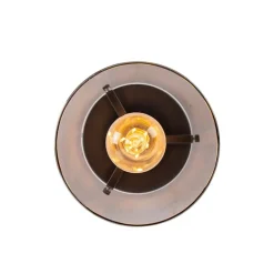 QAZQA Deckenleuchten|Wohnzimmerlampen*Smarte Deckenleuchte schwarz mit Rauchglas inkl. Wifi ST64 - Dome