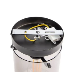 QAZQA Deckenleuchten|Wohnzimmerlampen*Smarte Deckenleuchte schwarz mit Rauchglas inkl. Wifi ST64 - Dome