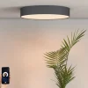 Calex Küchenlampen|Led-Deckenleuchten*Smarte Deckenleuchte schwarz 30cm inkl. LED RGB mit Fernbedienung - Taiko