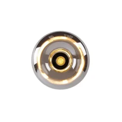 QAZQA Smarte Deckenleuchten|Deckenleuchten*Smarte Deckenleuchte schwarz mit Rauchglas inkl. WLAN P45 - Busa