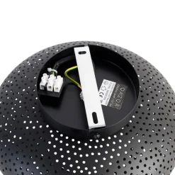 QAZQA Smarte Deckenleuchten|Deckenleuchten*Smarte Deckenleuchte schwarz mit Gold 25 cm inkl. WLAN A60 - Radiance