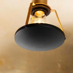 QAZQA Smarte Deckenleuchten|Wohnzimmerlampen*Smarte Deckenleuchte schwarz mit Gold 60 cm inkl. WLAN A60 - Emilienne