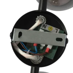 QAZQA Smarte Spots|Smarte Deckenleuchten*Smarte Deckenleuchte schwarz mit Rauchglas inkl. 2 WiFi P45 - Vidro