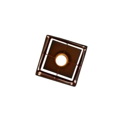 QAZQA Smarte Deckenleuchten|Deckenleuchten*Smarte Deckenleuchte Schwarz mit Gold inkl. WiFi P45 - VT