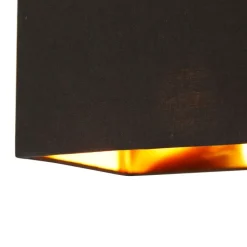 QAZQA Smarte Deckenleuchten|Deckenleuchten*Smarte Deckenleuchte Schwarz mit Gold inkl. WiFi P45 - VT