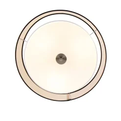 QAZQA Smarte Deckenleuchten|Deckenleuchten*Smarte Deckenleuchte schwarz mit weiß 50 cm inkl. 3 WiFi A60 - Drum Duo