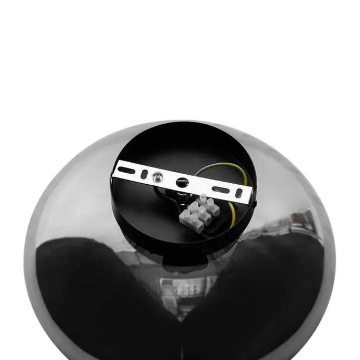 QAZQA Deckenleuchten|Wohnzimmerlampen*Smarte Deckenleuchte Schwarz mit Rauchglas inkl. WiFi P45 - Ayesha