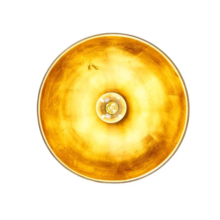 QAZQA Smarte Deckenleuchten|Deckenleuchten*Smarte Deckenleuchte Schwarz mit Gold 28 cm inkl. WLAN A60 - Magnax