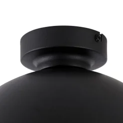 QAZQA Smarte Deckenleuchten|Deckenleuchten*Smarte Deckenleuchte Schwarz mit Gold 28 cm inkl. WLAN A60 - Magnax