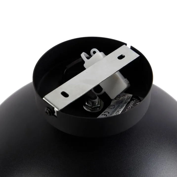 QAZQA Smarte Deckenleuchten|Deckenleuchten*Smarte Deckenleuchte Schwarz mit Gold 28 cm inkl. WLAN A60 - Magnax