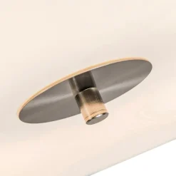 QAZQA Deckenleuchten|Wohnzimmerlampen*Smarte Deckenleuchte Weiß 50cm inkl. 4 Wifi A60 - Drum Jute