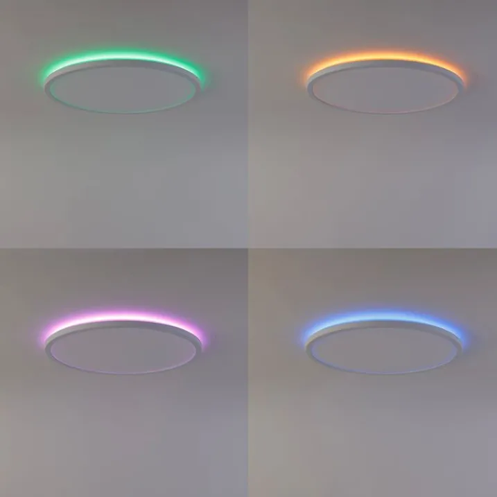 Calex Smarte Deckenleuchten|Led-Deckenleuchten*Smarte Deckenleuchte weiß 29,5 cm inkl. LED RGBW IP54 - Siem