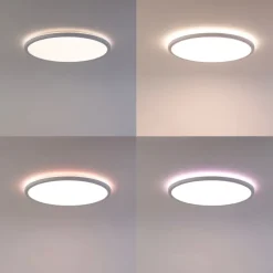 Calex Smarte Deckenleuchten|Led-Deckenleuchten*Smarte Deckenleuchte weiß 29,5 cm inkl. LED RGBW IP54 - Siem