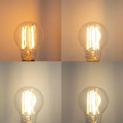 LUEDD Smarte Glühbirnen|Filament Lampen*Smarte E27 Dimmbare Kelvin LED Lampe A60 Klar 7W 806 lm 1800-3000K
