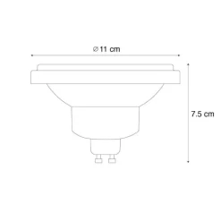 LUEDD Led Lampen*Smarte GU10 Dimmbare LED-Glühbirne AR111 10W 800 lm 2200 - 6500K