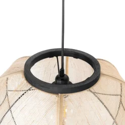 QAZQA Smarte Pendelleuchten|Pendelleuchten*Smarte Hängelampe braun 48 cm inkl. WiFi G95 - Rob