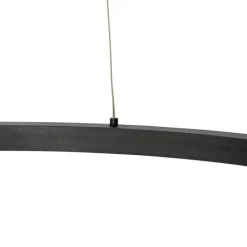 QAZQA Schlafzimmerlampen|Küchenlampen*Smarte Hängelampe schwarz 80 cm inkl. LED und RGBW - Girello