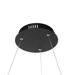 QAZQA Schlafzimmerlampen|Küchenlampen*Smarte Hängelampe schwarz 80 cm inkl. LED und RGBW - Girello