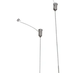 QAZQA Smarte Pendelleuchten|Pendelleuchten*Smarte Hängelampe schwarz mit Holz und Gestell 4-flammig inkl. Wifi A60 - Cage Rack