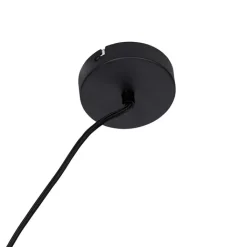 QAZQA Smarte Pendelleuchten|Pendelleuchten*Smarte Hängelampe schwarz mit Holz und Gestell 4-flammig inkl. Wifi A60 - Cage Rack