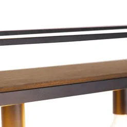 QAZQA Smarte Pendelleuchten|Pendelleuchten*Smarte Hängelampe schwarz mit Holz und Gestell 4-flammig inkl. Wifi A60 - Cage Rack