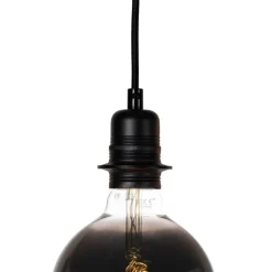 QAZQA Smarte Pendelleuchten|Leuchten Ohne Schirm*Smarte Hängelampe schwarz inkl. 2 WiFi G125 - Cava