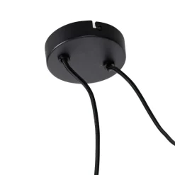 QAZQA Smarte Pendelleuchten|Leuchten Ohne Schirm*Smarte Hängelampe schwarz inkl. 2 WiFi G125 - Cava