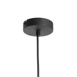 QAZQA Smarte Pendelleuchten|Pendelleuchten*Smarte Hängelampe schwarz mit Goldglas 20 cm inkl. WiFi A60 - Pallon