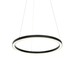 QAZQA Smarte Pendelleuchten|Led-Pendelleuchten*Smarte Hängelampe schwarz 60 cm inkl. LED und RGBW - Girello