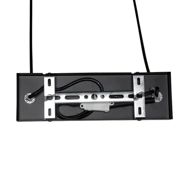 QAZQA Smarte Pendelleuchten|Pendelleuchten*Smarte Hängelampe schwarz mit Holz inkl. 4 Wifi A60 - Stunk